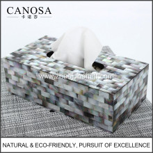 Hot Sale Black Mother of Pearl Tissue Box Holder